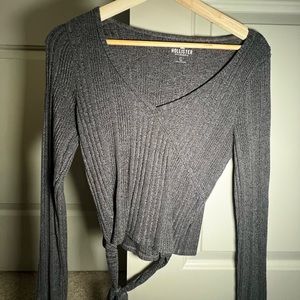 Hollister cozy long sleeve grey top